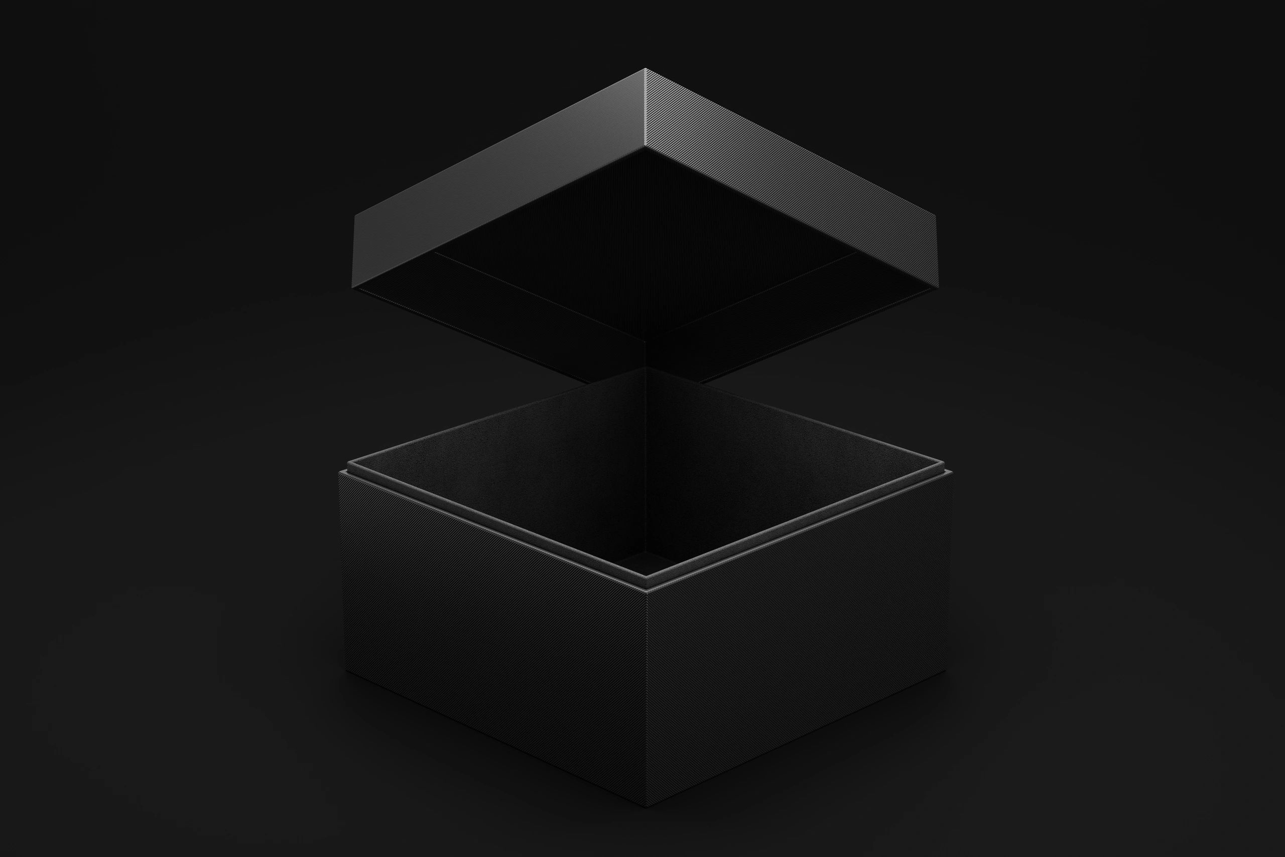 Premium black packaging representing rewards progress