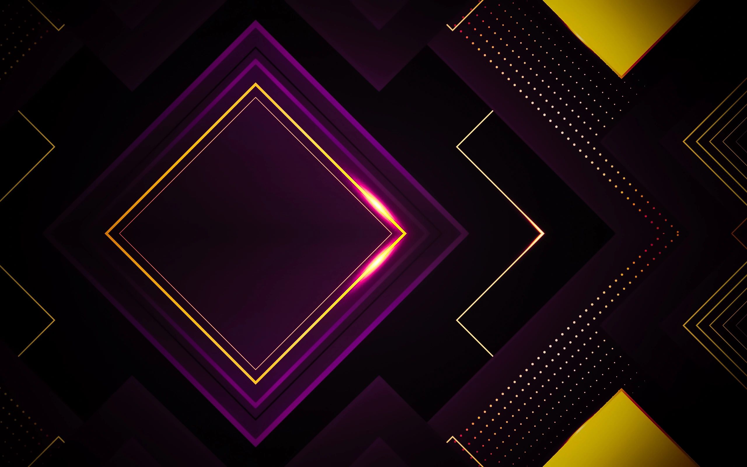 Abstract geometric glow on dark background
