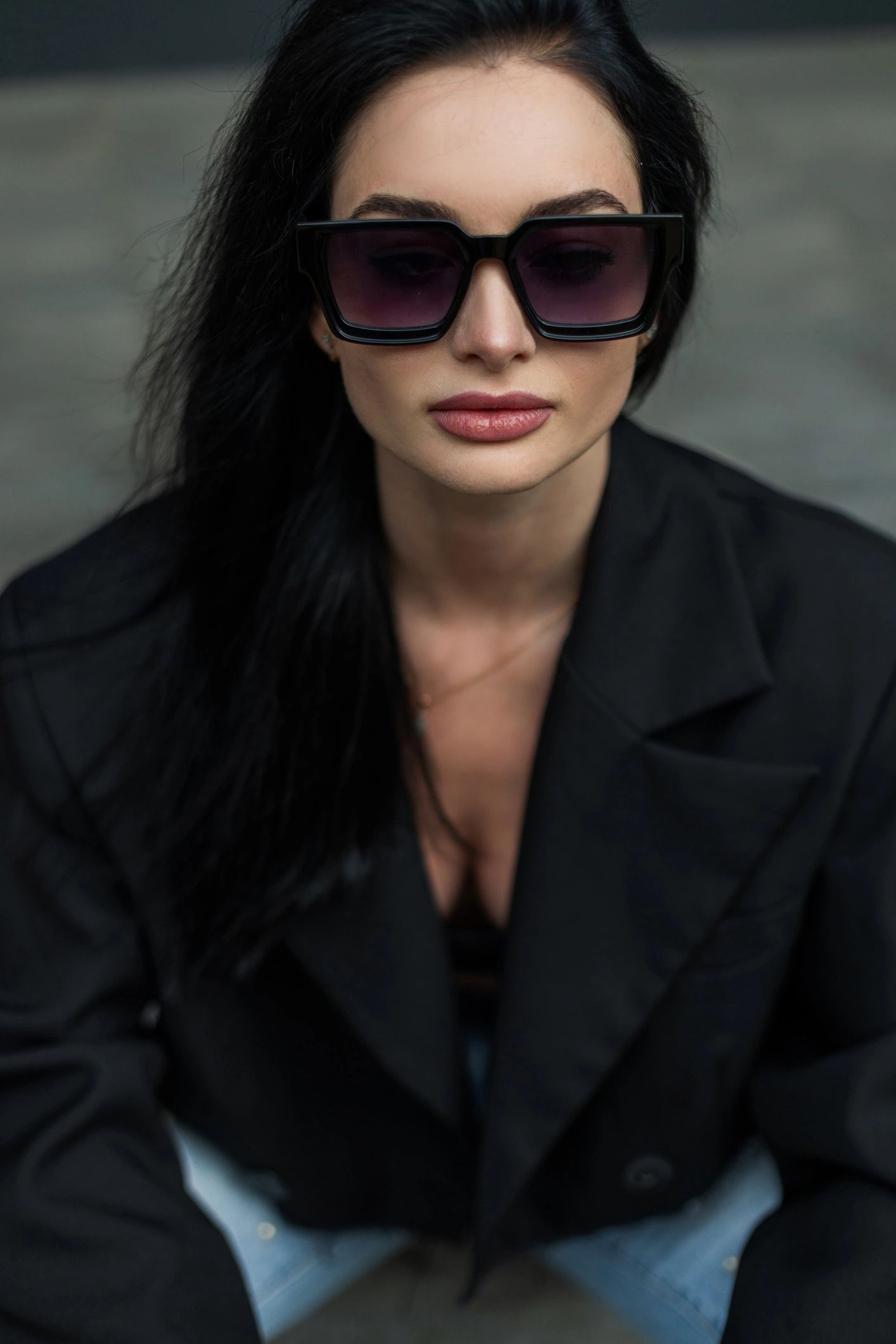 Premium fashion portrait with black styling